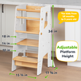 Load image into Gallery viewer, Adjustable Toddler Kitchen Tower with Safety Bars