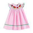 Load image into Gallery viewer, Pink Stripe Smocked Watermelon Dress