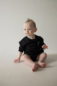 Load image into Gallery viewer, Sweatshirt Romper | Midnight Skelly