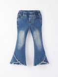 Load image into Gallery viewer, Girls Blue Denim Bell Denim Pants