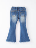 Load image into Gallery viewer, Girls Blue Denim Bell Denim Pants