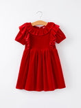 Load image into Gallery viewer, Christmas Red Velvet Girls Dress