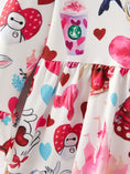 Load image into Gallery viewer, Valentine's Day Girls Dress Cartoon Character Print