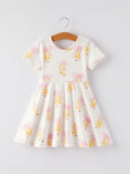 Load image into Gallery viewer, Back to School Bow Pencil Print Girls Dress