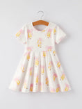 Load image into Gallery viewer, Back to School Bow Pencil Print Girls Dress