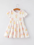 Load image into Gallery viewer, Back to School Bow Pencil Print Girls Dress