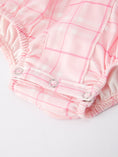 Load image into Gallery viewer, Strawberry Applique Flying Sleeves Plaid Girls' Romper