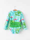 Load image into Gallery viewer, "Crocodile" Green Girls' Swimsuit