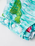 Load image into Gallery viewer, "Crocodile" Green Girls' Swimsuit