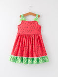 Load image into Gallery viewer, Girls Spring and Summer Watermelon Suspender Dress