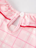 Load image into Gallery viewer, Strawberry Applique Girls Pink Plaid Dress