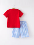 Load image into Gallery viewer, 4th of july Flag Embroidery Smocking Boys Set