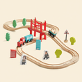 Load image into Gallery viewer, Tiny Land® Wooden Train Set for Children 39 Pcs