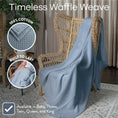 Load image into Gallery viewer, Adult Waffle Blankets in Pacific Blue