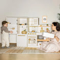 Load image into Gallery viewer, Tiny Land® Play Kitchen Accessories – Play Kitchen Fridge: Wooden Cabinet Refrigerator for Kids