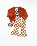 Load image into Gallery viewer, Checkered Flare Pants | Copper
