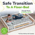 Load image into Gallery viewer, Full-Size Montessori Floor Bed with Strong Slatted Frame