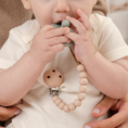 Load image into Gallery viewer, Pacifier Clips in Beige, 2 Pack