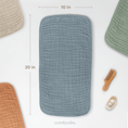Load image into Gallery viewer, Muslin Burp Cloths in Pacific Blue