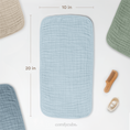 Load image into Gallery viewer, Muslin Burp Cloths in Sky Blue
