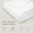 Load image into Gallery viewer, Baby Muslin Blanket in White