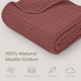 Load image into Gallery viewer, Baby Muslin Blanket in Wine