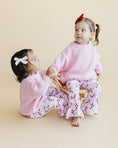 Load image into Gallery viewer, Checkered Candy Cane Flare Pants | Pink