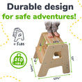 Load image into Gallery viewer, 2-Step Wooden Stool for Kids