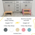 Load image into Gallery viewer, 2-Step Wooden Stool for Kids