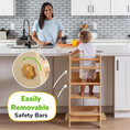 Load image into Gallery viewer, Adjustable Toddler Kitchen Tower with Safety Bars