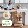 Load image into Gallery viewer, Adjustable Toddler Kitchen Tower with Safety Bars