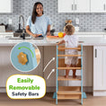 Load image into Gallery viewer, Adjustable Toddler Kitchen Tower with Safety Bars