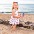 Load image into Gallery viewer, 4th of July Flag Print Bamboo Peplum Top & Bike Shorts