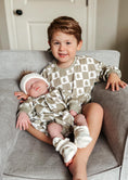 Load image into Gallery viewer, Checkered Christmas Tree Sweatshirt Romper