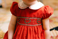 Load image into Gallery viewer, SARAH BUBBLE RUBY SMOCKED ROMPER