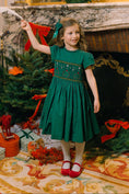 Load image into Gallery viewer, PERLA GREEN SMOCKED DRESS