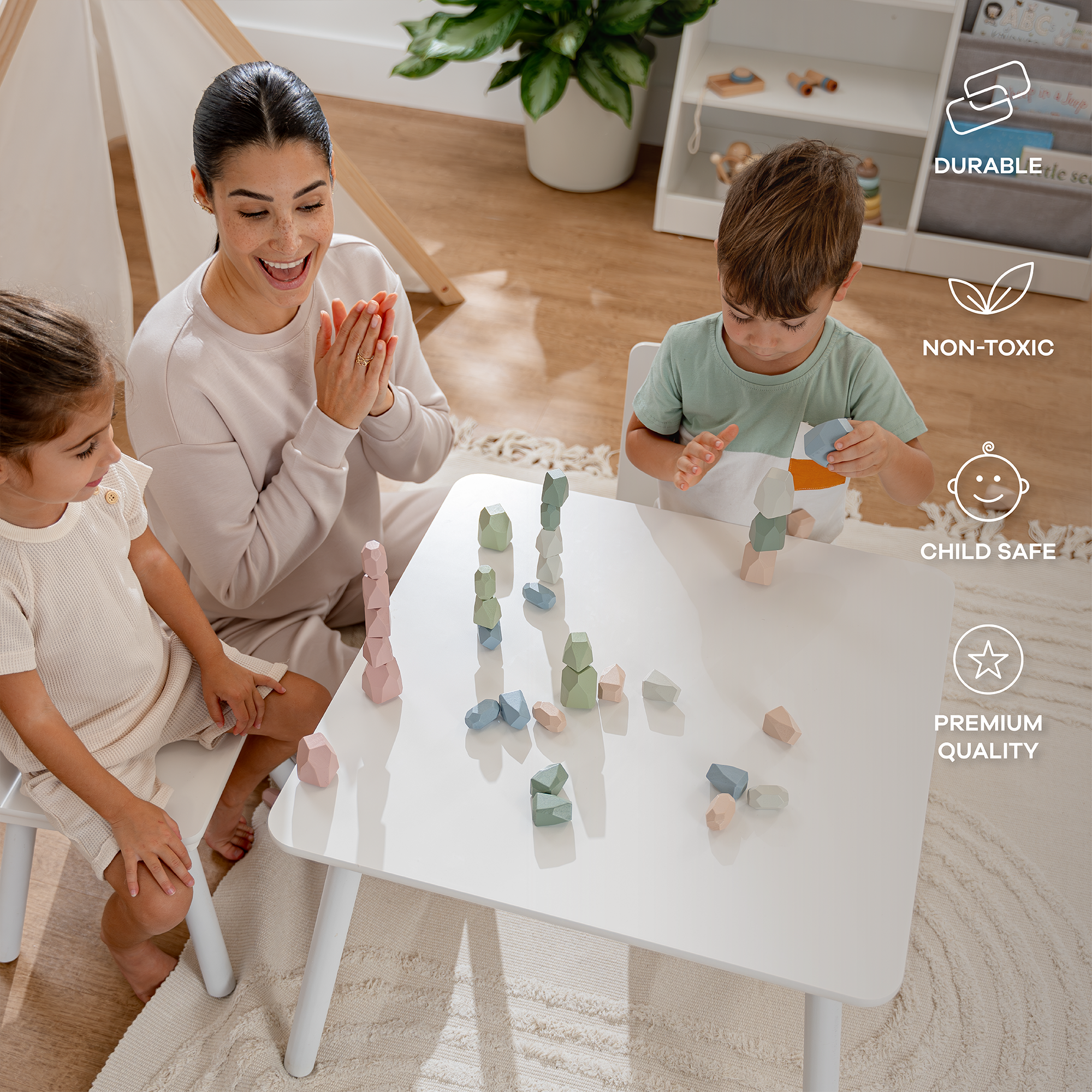 Stacking Blocks for Toddlers in Neutral Pack