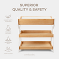 Load image into Gallery viewer, Baby Changing Table by Comfy Cubs - Natural Wood With White Legs