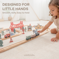 Load image into Gallery viewer, 100-Piece Wooden Train Set for Toddlers Ages 1+