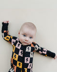 Load image into Gallery viewer, Bamboo Zip Romper | Colorful Checks & Bolts