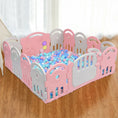 Load image into Gallery viewer, 14-Panel Baby Playpen with Music Box & Basketball Hoop-Pink