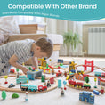 Load image into Gallery viewer, Tiny Land® Wooden Train Set for Children 39 Pcs