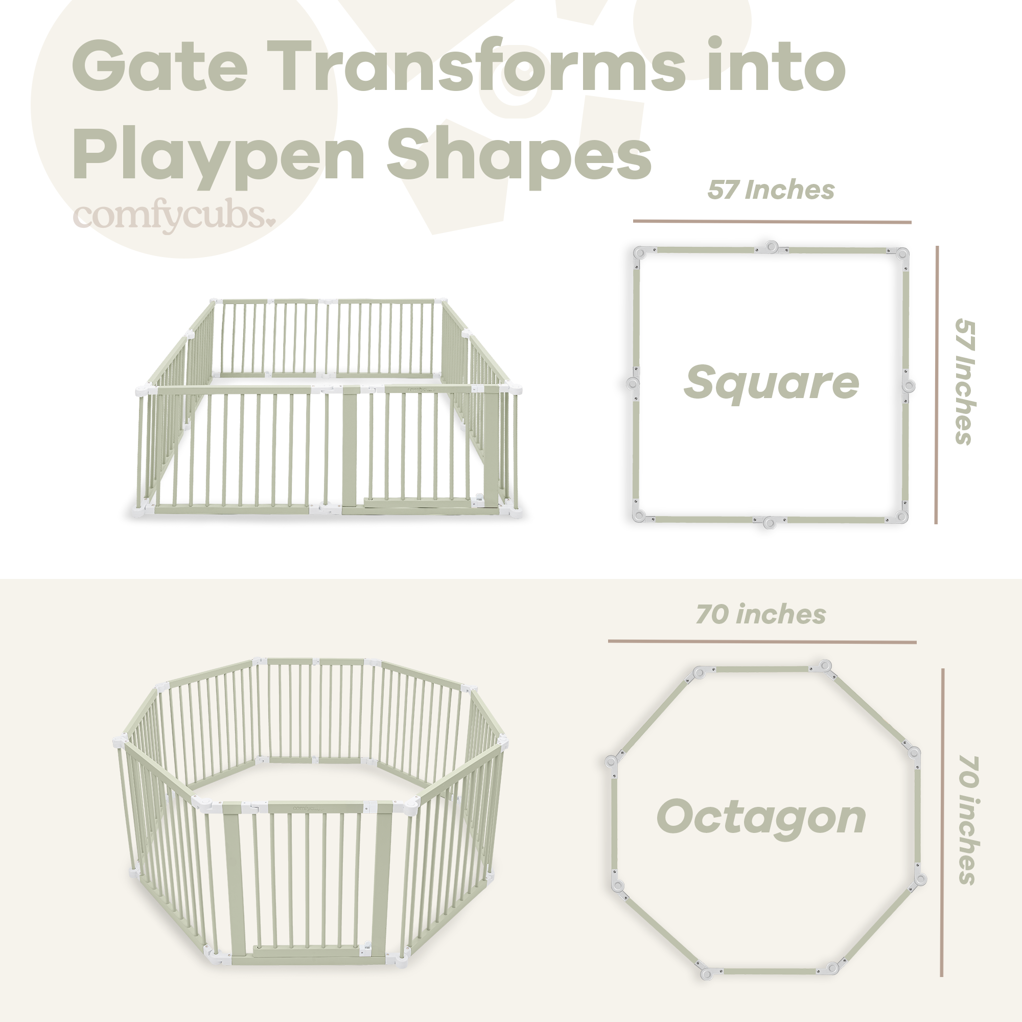 Playpen for Toddler and Babies in Sage