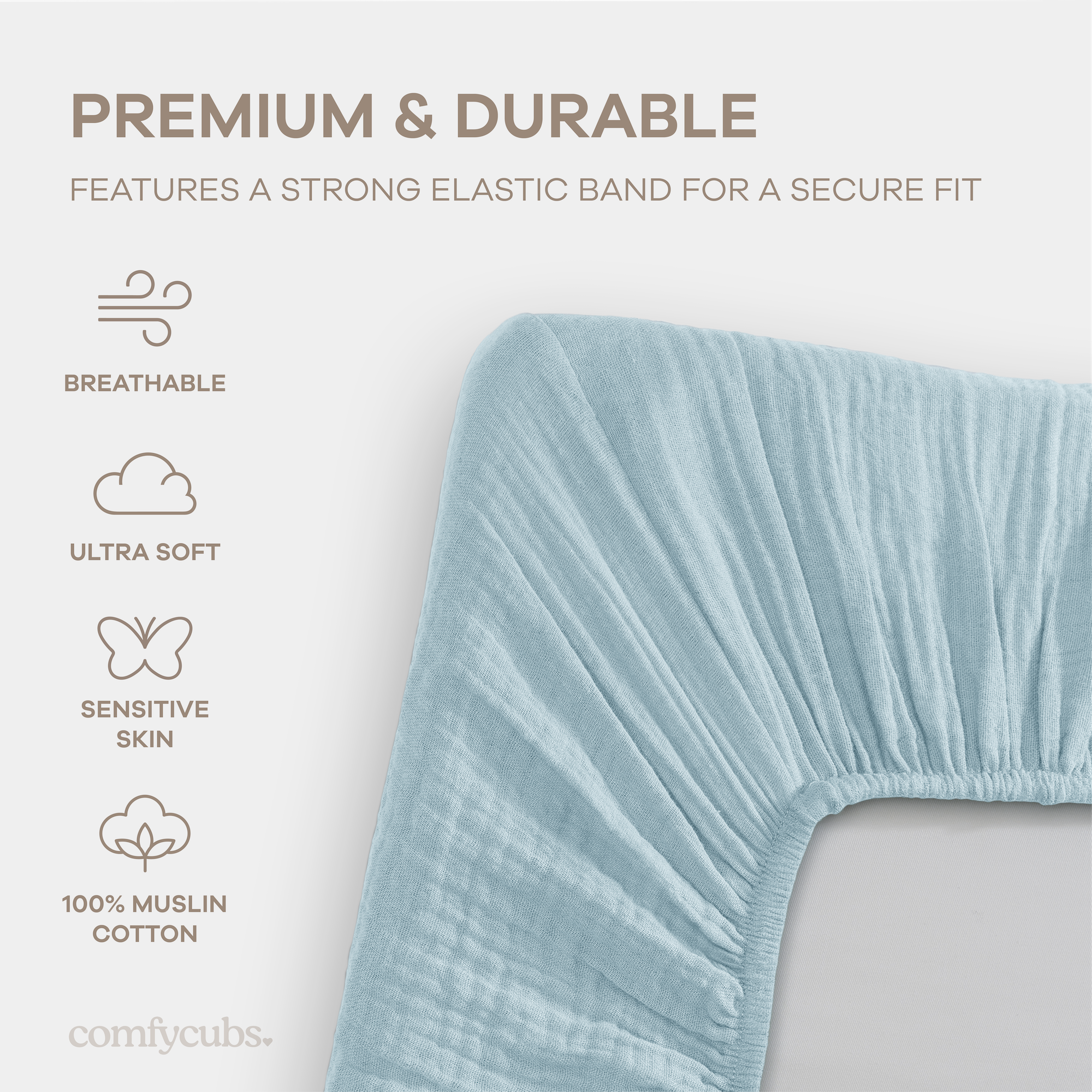 Muslin Fitted Bassinet Crib Sheet