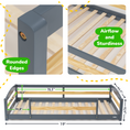 Load image into Gallery viewer, Twin Montessori Floor Bed with Safety Guardrails