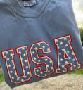 Load image into Gallery viewer, Unisex Adult USA Stars on Comfort Colors Tee