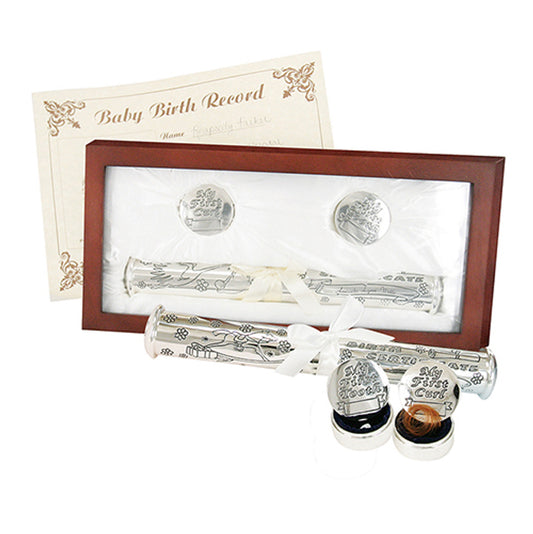 Rosewood Birth Certificate Holder & Memory Set