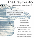 Load image into Gallery viewer, The Grayson Long Sleeve Bib - Baseball