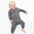 Load image into Gallery viewer, Lightning Bolt French Terry - Baseball Collar Button Up Romper