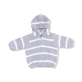 Load image into Gallery viewer, Chenille - Grey & Ivory Stripe Hooded Jacket